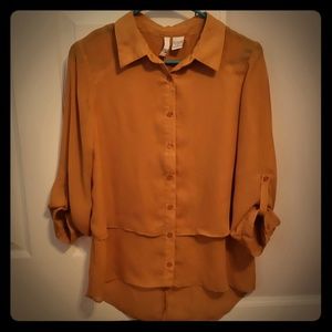 Mustard Yellow Button Down Shirt